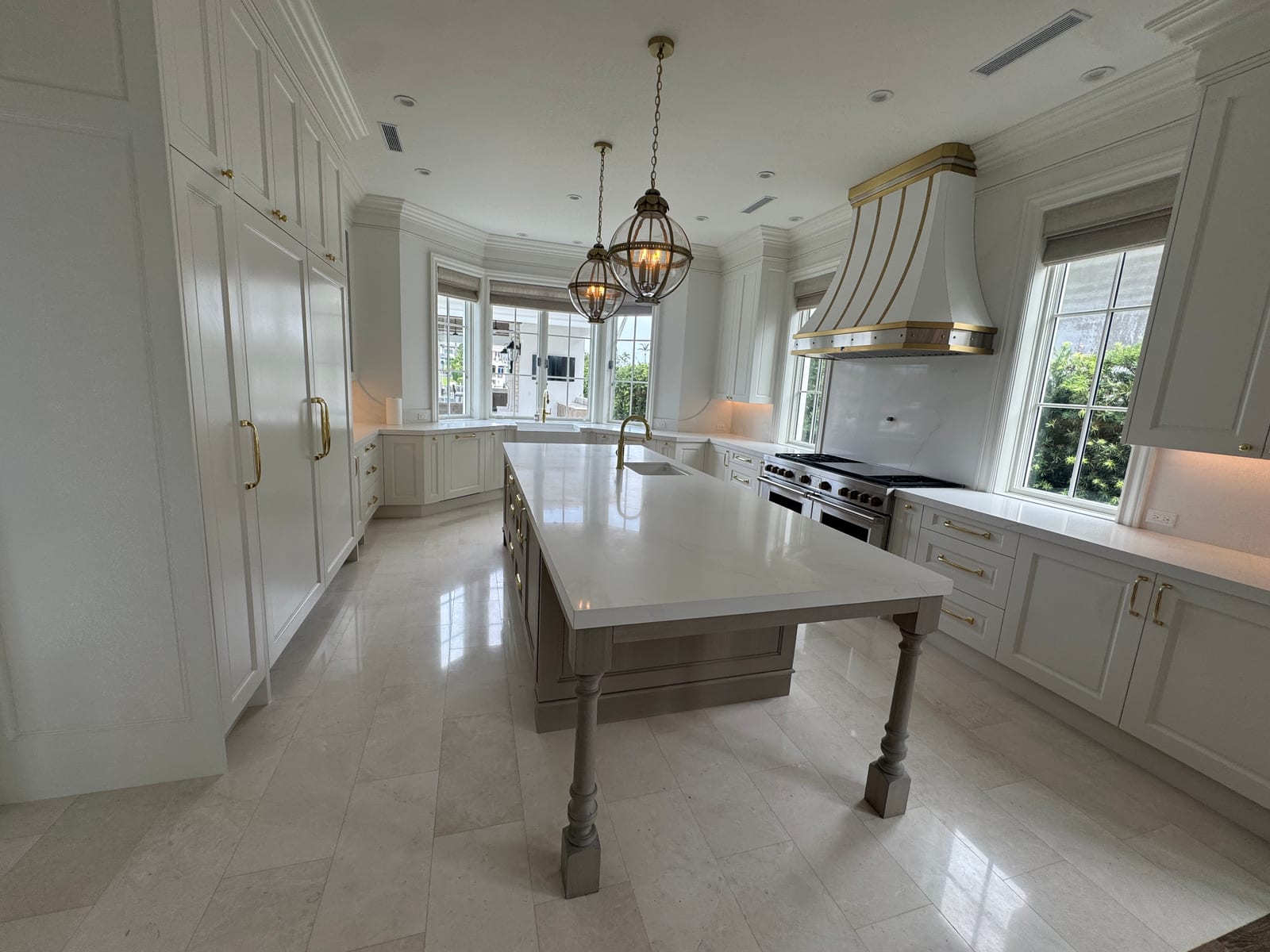 Gourmet kitchen cleaned and ready for the client