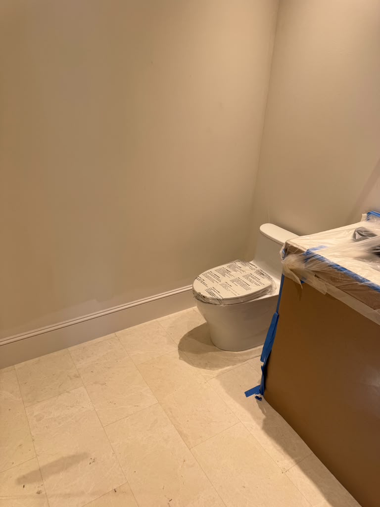 Bathroom cleaned and ready for final walkthrough